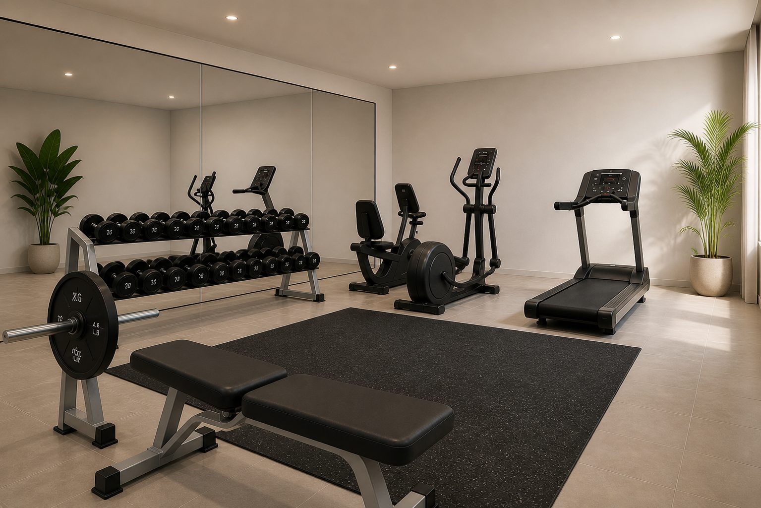 Gimnasio equipado